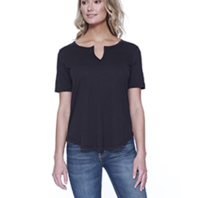 StarTee Ladies' Cotton/Modal Slit V-Neck ST1822 Ladies' Cotton/Modal Slit V-Neck Thumbnail