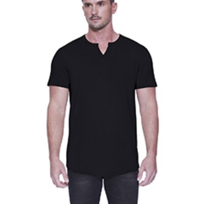 StarTee Men's Cotton/Modal Slit V-Neck ST2822 Men's Cotton/Modal Slit V-Neck Thumbnail