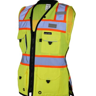 Kishigo Women's Premium Black Series® Heavy Duty Surveyors Vest S5021-5022 Women's Premium Black Series® Heavy Duty Surveyors Vest Thumbnail