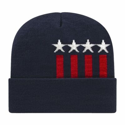 CAP AMERICA USA-Made Patriotic Cuffed Beanie RK12 USA-Made Patriotic Cuffed Beanie Thumbnail