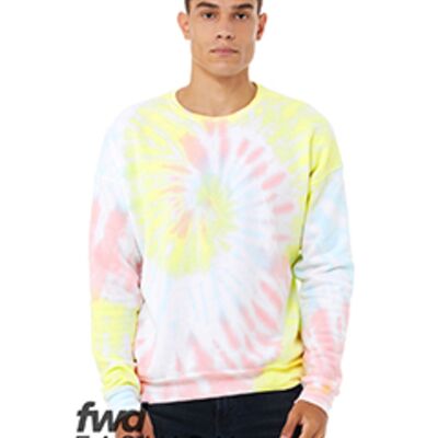 Bella + Canvas FWD Fashion Unisex Tie-Dye Pullover Sweatshirt 3945RD FWD Fashion Unisex Tie-Dye Pullover Sweatshirt Thumbnail