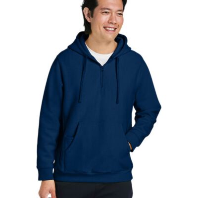 Team 365 Unisex Zone HydroSport™  Heavyweight Quarter-Zip Hooded Sweatshirt TT97 Unisex Zone HydroSport™  Heavyweight Quarter-Zip Hooded Sweatshirt Thumbnail