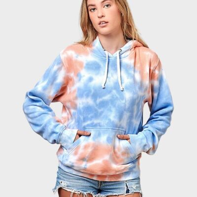 J. America Men's Tie-Dyed Fleece Hooded Sweatshirt 8861 Men's Tie-Dyed Fleece Hooded Sweatshirt Thumbnail