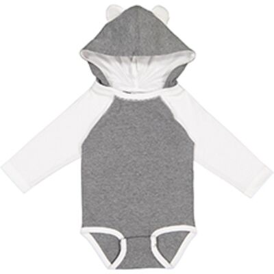 Rabbit Skins Infant Long Sleeve Fine Jersey Bodysuit With Ears 4418 Infant Long Sleeve Fine Jersey Bodysuit With Ears Thumbnail