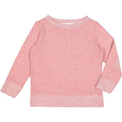 Rabbit Skins Toddler Harborside Melange French Terry Crewneck with Elbow Patches RS3379 Toddler Harborside Melange French Terry Crewneck with Elbow Patches Thumbnail