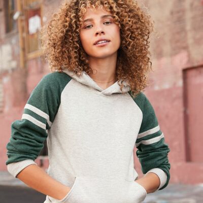 Jerzees Unisex NuBlend Varsity Color-Block Hooded Sweatshirt 97CR Unisex NuBlend Varsity Color-Block Hooded Sweatshirt Thumbnail