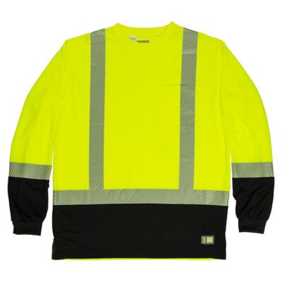 Berne Apparel Men's Hi-Vis Class 3 Color Blocked Long-Sleeve T-Shirt HVK018 Men's Hi-Vis Class 3 Color Blocked Long-Sleeve T-Shirt Thumbnail