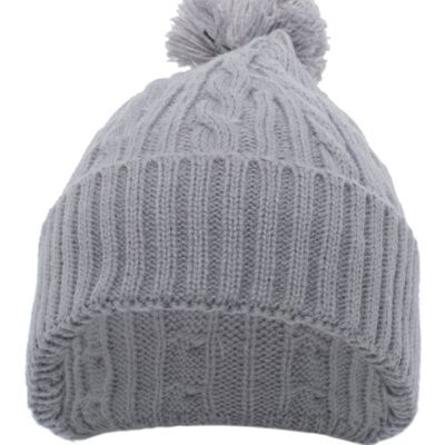 Cable Knit Pom-Pom Beanie Thumbnail