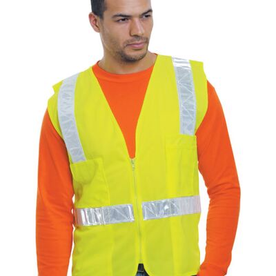 Bayside Unisex USA Made 22Surv-R Class 2 ANSI High Vis Surveyor Safety Vest BA3788 Unisex USA Made 22Surv-R Class 2 ANSI High Vis Surveyor Safety Vest Thumbnail