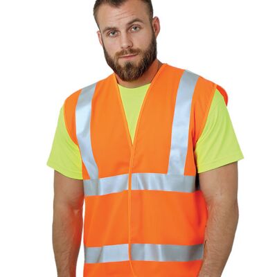 Bayside Unisex USA Made Class 2 ANSI High Vis Economy Safety Vest BA3789 Unisex USA Made Class 2 ANSI High Vis Economy Safety Vest Thumbnail