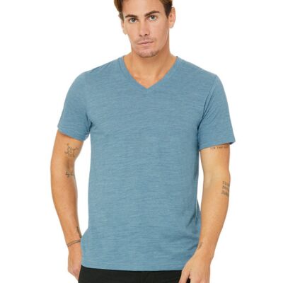 Bella + Canvas Unisex Textured Jersey V-Neck T-Shirt 3655C Unisex Textured Jersey V-Neck T-Shirt Thumbnail