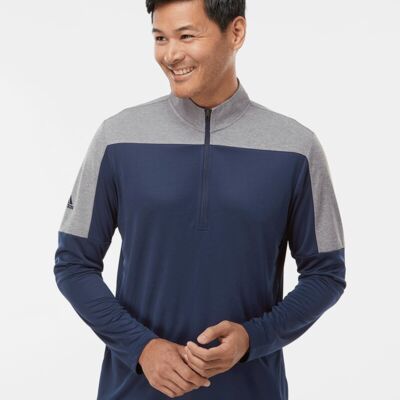 Adidas Men's Ultimate365 Lightweight Colorblocked Quarter-Zip Pullover A552 Men's Ultimate365 Lightweight Colorblocked Quarter-Zip Pullover Thumbnail