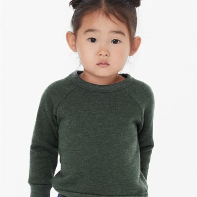 Bella + Canvas Toddler Sponge Fleece Raglan Crewneck Sweatshirt 3901T Toddler Sponge Fleece Raglan Crewneck Sweatshirt Thumbnail