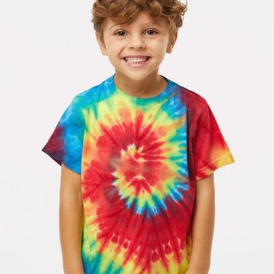 Dyenomite Toddler Spiral Tie-Dyed T-Shirt 330MS Toddler Spiral Tie-Dyed T-Shirt Thumbnail