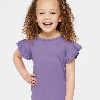 Rabbit Skins Toddler Flutter Sleeve Tee 3339 Toddler Flutter Sleeve Tee Thumbnail