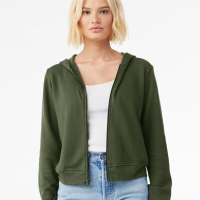 Bella + Canvas Women's FWD Fashion Sponge Fleece Full-Zip Hoodie Sweatshirt 7539 Women's FWD Fashion Sponge Fleece Full-Zip Hoodie Sweatshirt Thumbnail