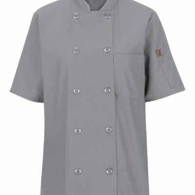 Chef Designs Women's Mimix™ Short Sleeve Chef Coat with OilBlok 045X Women's Mimix™ Short Sleeve Chef Coat with OilBlok Thumbnail