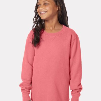 ComfortWash by Hanes Youth Garment-Dyed Crewneck Sweatshirt GDH475 Youth Garment-Dyed Crewneck Sweatshirt Thumbnail