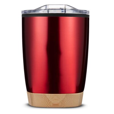 Prime Line 12oz Symmetry Tumbler With Bamboo Base MG480 12oz Symmetry Tumbler With Bamboo Base Thumbnail