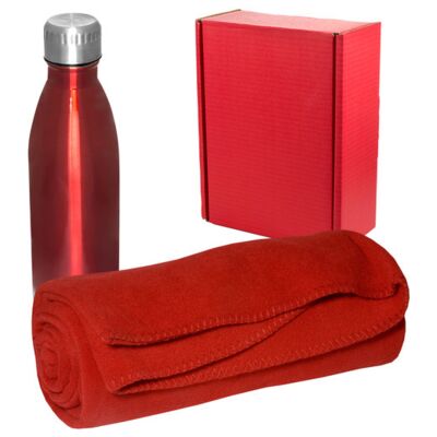 Prime Line Cozy Fleece Blanket And Insulated Bottle Gift Set PL-8123 Cozy Fleece Blanket And Insulated Bottle Gift Set Thumbnail