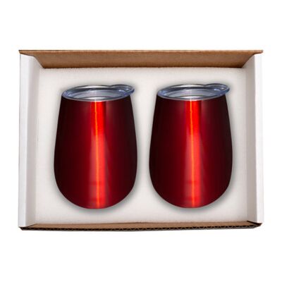 Prime Line Duo Vacuum Insulated Stemless Wine Tumbler Gift Set PL-8239 Duo Vacuum Insulated Stemless Wine Tumbler Gift Set Thumbnail
