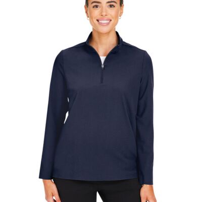 Devon & Jones CrownLux Performance® Ladies' Windsor Welded Quarter-Zip DG410W CrownLux Performance® Ladies' Windsor Welded Quarter-Zip Thumbnail