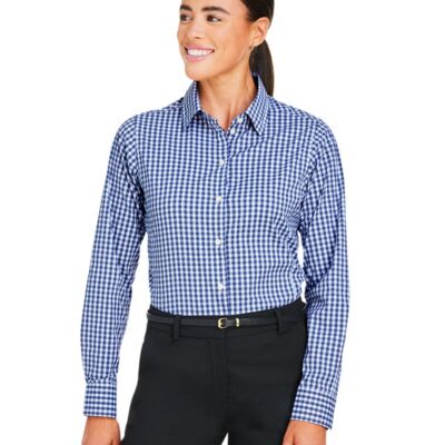 Devon & Jones CrownLux Performance® Ladies' Gingham Shirt DG536W CrownLux Performance® Ladies' Gingham Shirt Thumbnail