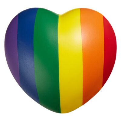 Prime Line b.free Rainbow Pride Heart Shape Stress Ball SB515 b.free Rainbow Pride Heart Shape Stress Ball Thumbnail