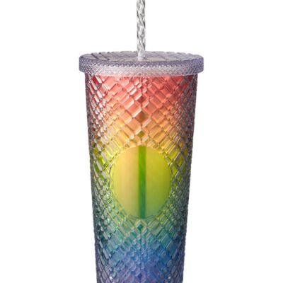 Prime Line b.free Rainbow Pride 22oz Sparkle Straw Tumbler TM001 b.free Rainbow Pride 22oz Sparkle Straw Tumbler Thumbnail