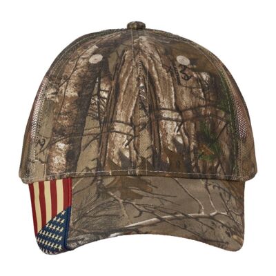 Kati Camo Woven USA Flag Mesh Cap LC350M Camo Woven USA Flag Mesh Cap Thumbnail