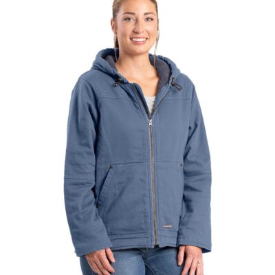 Berne Apparel Ladies' Sherpa-Lined Twill Hooded Jacket WHJ48 Ladies' Sherpa-Lined Twill Hooded Jacket Thumbnail