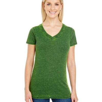 Women's Cross Dye V-Neck T-Shirt Thumbnail