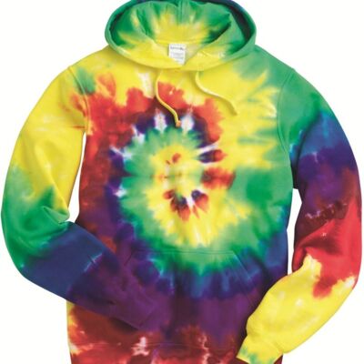 Dyenomite Multi-Color Spiral Tie-Dyed Hooded Sweatshirt 854MS Multi-Color Spiral Tie-Dyed Hooded Sweatshirt Thumbnail