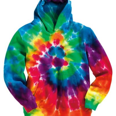 Dyenomite Youth Multi-Color Swirl Hooded Tie-Dyed Sweatshirt 854BMS Youth Multi-Color Swirl Hooded Tie-Dyed Sweatshirt Thumbnail