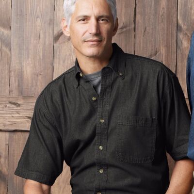 Sierra Pacific Men's Denim Short Sleeve Shirt 0211 Men's Denim Short Sleeve Shirt Thumbnail