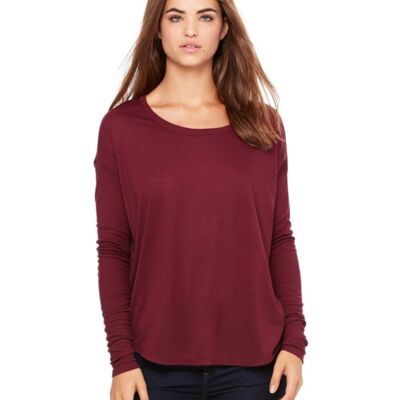 Bella + Canvas Women’s Flowy 2x1 Ribbed Long Sleeve Tee 8852 Women’s Flowy 2x1 Ribbed Long Sleeve Tee Thumbnail
