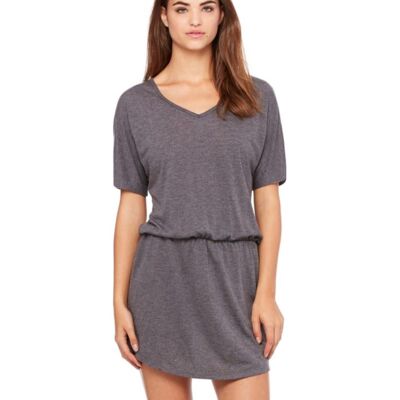 Bella + Canvas Women's Flowy V-neck Dress 8812 Women's Flowy V-neck Dress Thumbnail