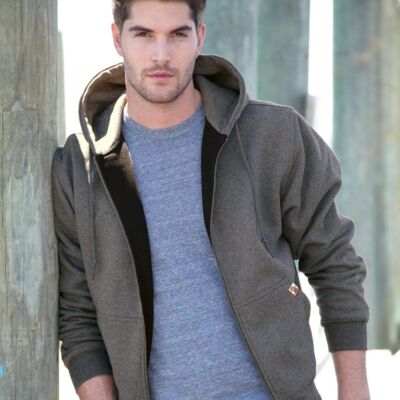 DRI DUCK Men's Crossfire Heavyweight Power Fleece Hooded Jacket with Thermal Lining 7033 Men's Crossfire Heavyweight Power Fleece Hooded Jacket with Thermal Lining Thumbnail