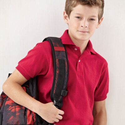 Hanes Youth EcoSmart® Jersey Polo 054Y Youth EcoSmart® Jersey Polo Thumbnail