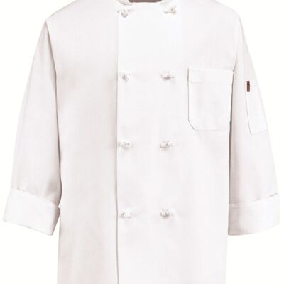 Chef Designs Eight Knot Button Chef Coat with Thermometer Pocket 0414 Eight Knot Button Chef Coat with Thermometer Pocket Thumbnail