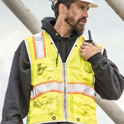 Kishigo Unisex Premium Brilliant Series® Heavy-Duty Class 2 Vest 1510-1511 Unisex Premium Brilliant Series® Heavy-Duty Class 2 Vest Thumbnail