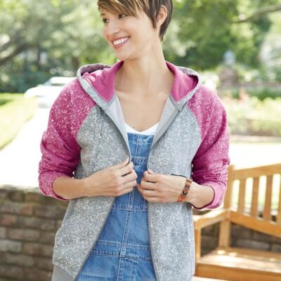 J. America Women’s Glitter French Terry Full-Zip Hooded Sweatshirt 8868 Women’s Glitter French Terry Full-Zip Hooded Sweatshirt Thumbnail