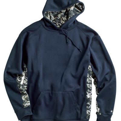 Badger Men's Digital Camo Colorblock Performance Fleece Hooded Sweatshirt 1464 Men's Digital Camo Colorblock Performance Fleece Hooded Sweatshirt Thumbnail
