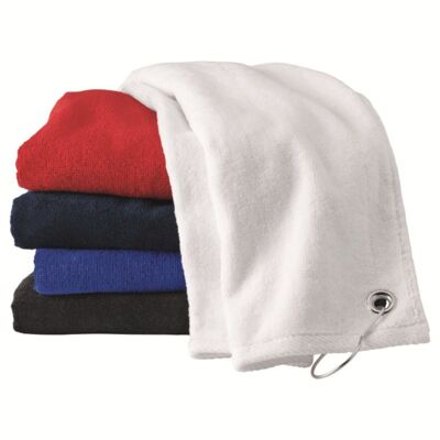 Carmel Towel Company Velour Hemmed Towel with Grommet & Hook C1518GH Velour Hemmed Towel with Grommet & Hook Thumbnail