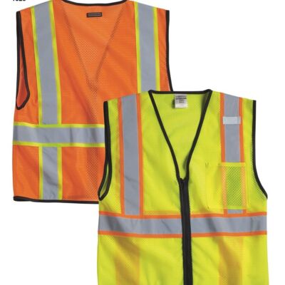 Kishigo Unisex Economy Contrasting Vest with Zippered Front 1527-1528 Unisex Economy Contrasting Vest with Zippered Front Thumbnail