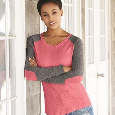 Boxercraft Women’s Preppy Patch Slub Long Sleeve T-Shirt T66 Women’s Preppy Patch Slub Long Sleeve T-Shirt Thumbnail