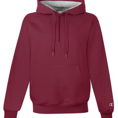 Champion Unisex Cotton Max Hooded Quarter-Zip Sweatshirt S185 Unisex Cotton Max Hooded Quarter-Zip Sweatshirt Thumbnail