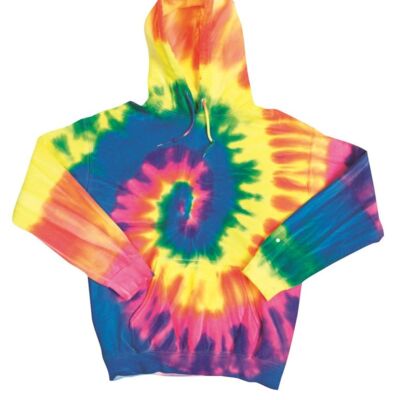 Dyenomite Blended Tie-Dyed Hooded Sweatshirt 680VR Blended Tie-Dyed Hooded Sweatshirt Thumbnail