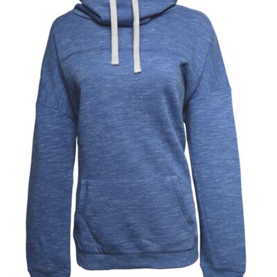 J. America Ladies' Melange Fleece Cowl Neck Sweatshirt JA8673 Ladies' Melange Fleece Cowl Neck Sweatshirt Thumbnail