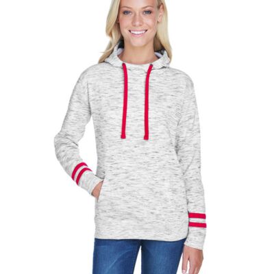 J. America Ladies' Melange Scuba Neck Sweatshirt JA8674 Ladies' Melange Scuba Neck Sweatshirt Thumbnail